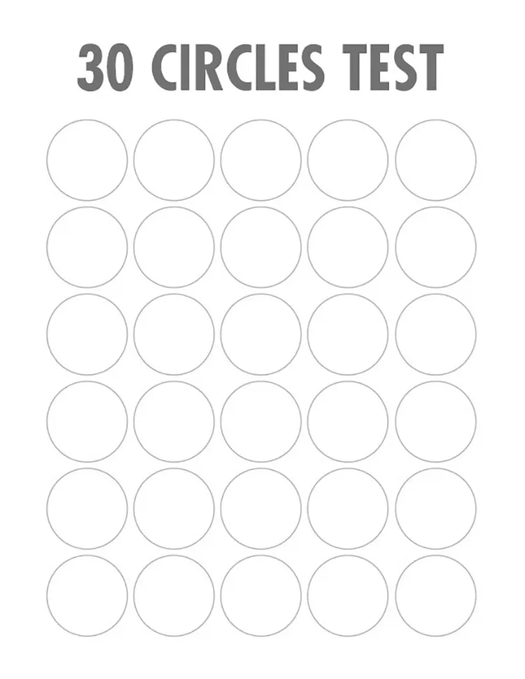 30 circles test