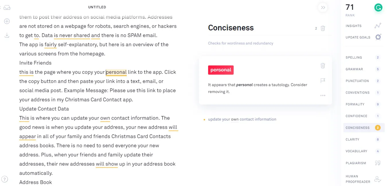 Technical Edits Made by Grammarly