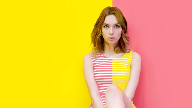 White, yellow and pink