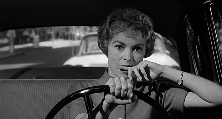 Actress Janet Leigh plays the role of a false protagonist in Alfred Hitchcock's Psycho