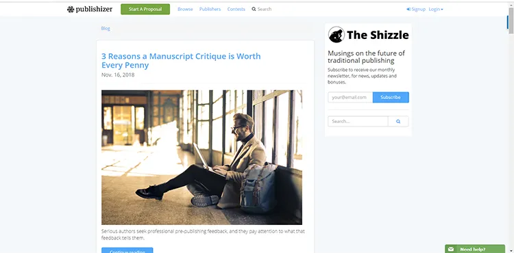The Publishizer blog provides great advice for authors