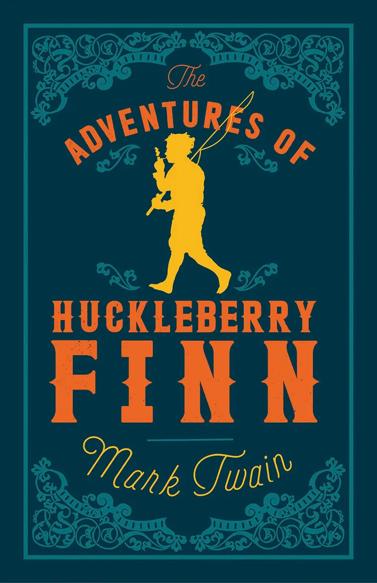 Mark Twain the Adventures of Huckleberry Finn. Mark Twain books.