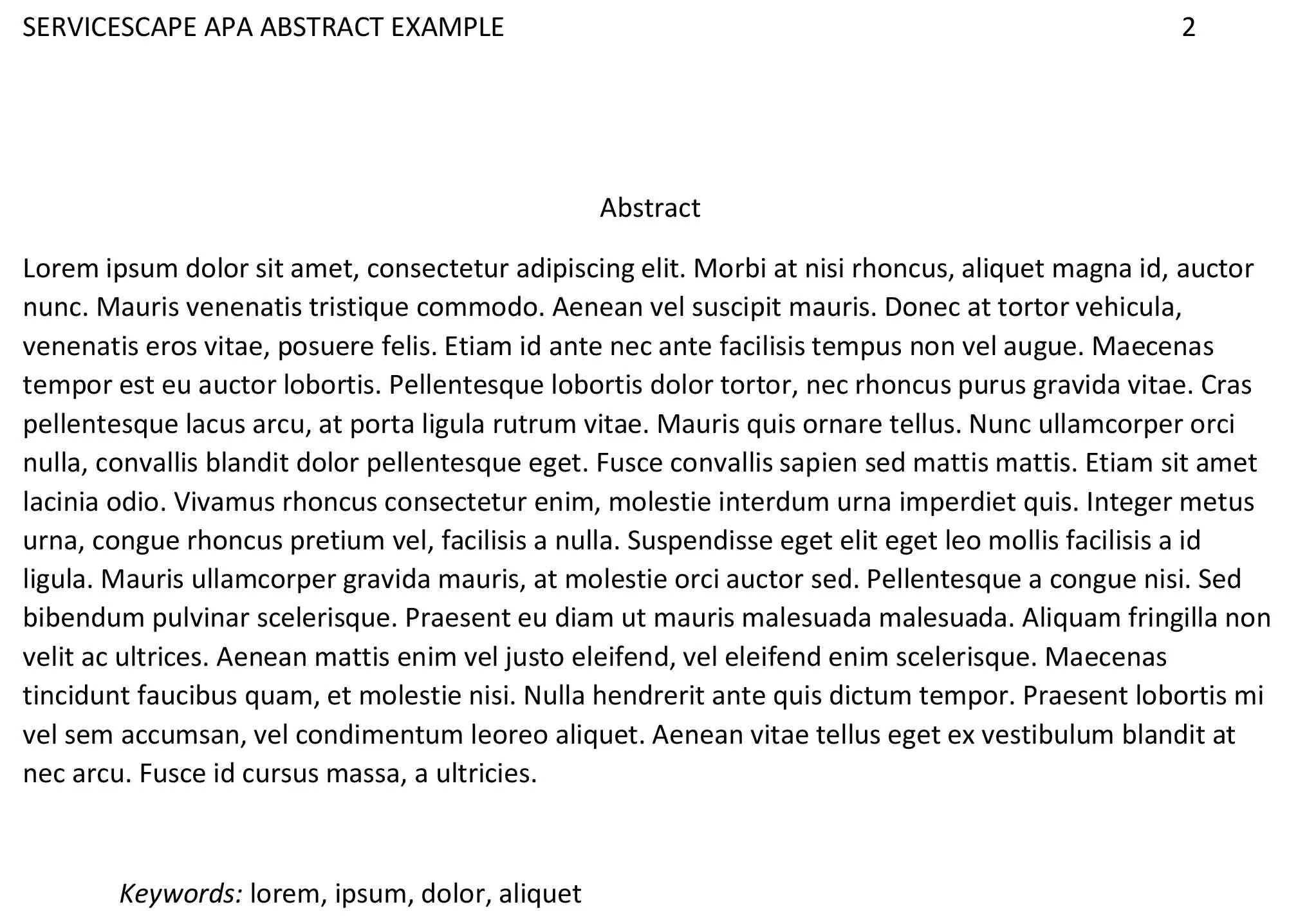 good abstract examples