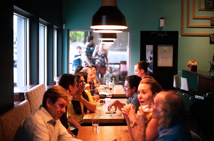 Sobremesa is a Spanish word describing when the moment when the food is gone but the conversation is still flowing at the table