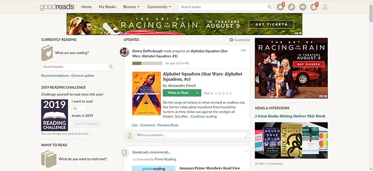 Goodreads is a great website for free author and book promotion