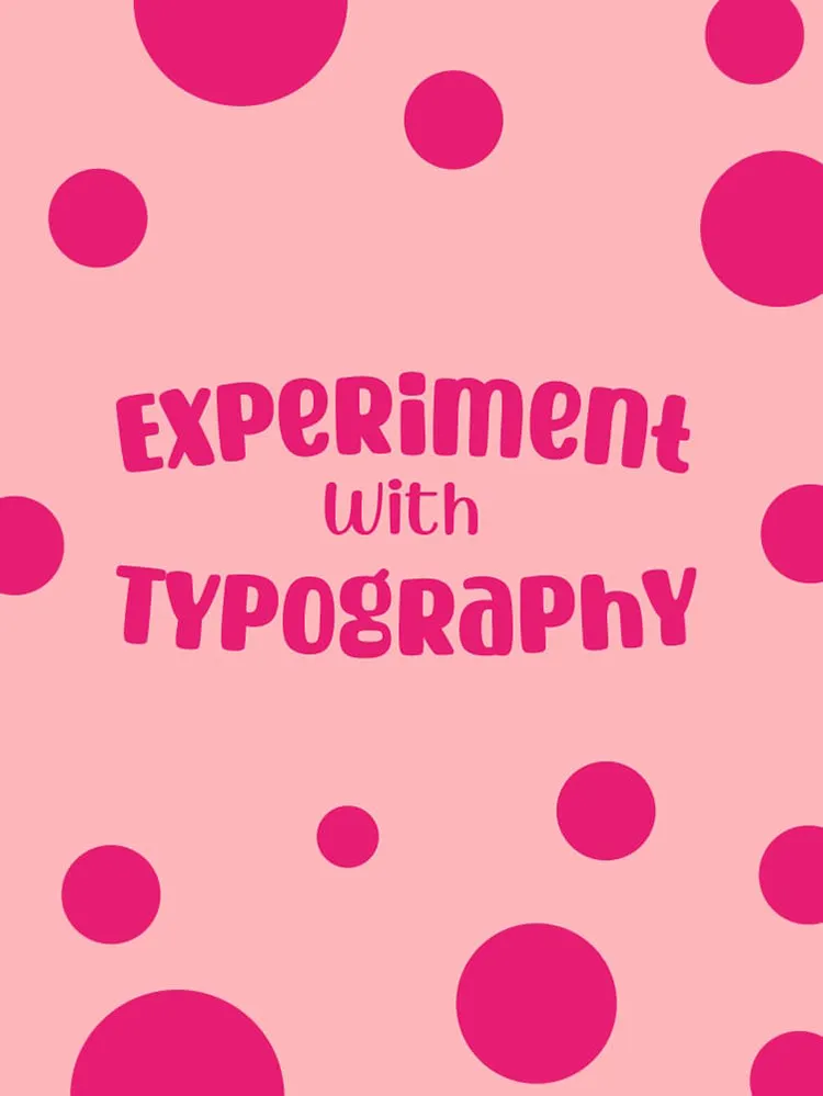 Experiment with typography book cover example