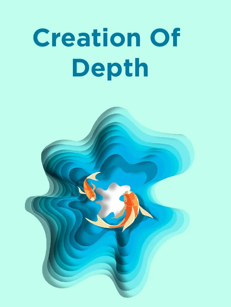 Creation of depth book cover example