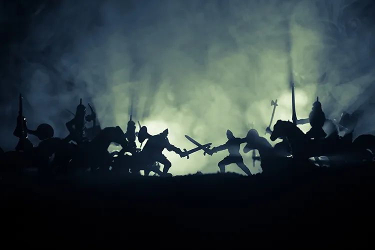 knights in battle