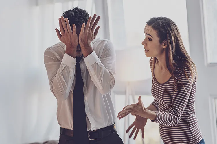 heterosexual couple having an argument