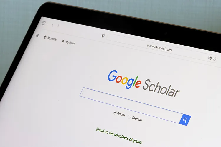Google Scholar homepage