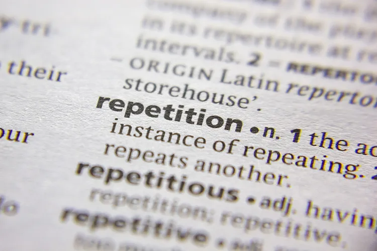 repetition in a dictionary