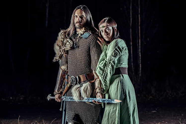 Knight with his lady