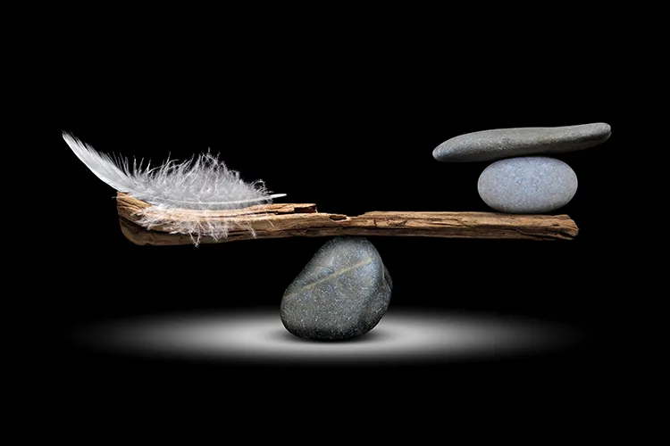 Rocks weigh the same as a feather