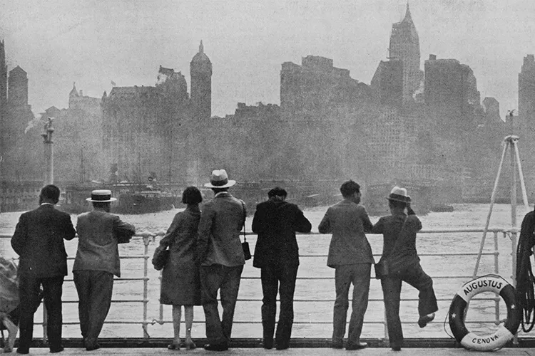 Arriving at New York 1931