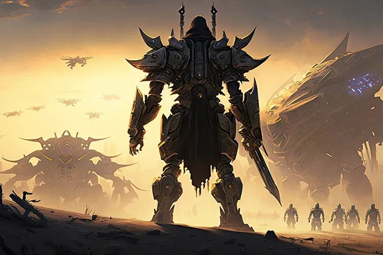 Mechs in the desert
