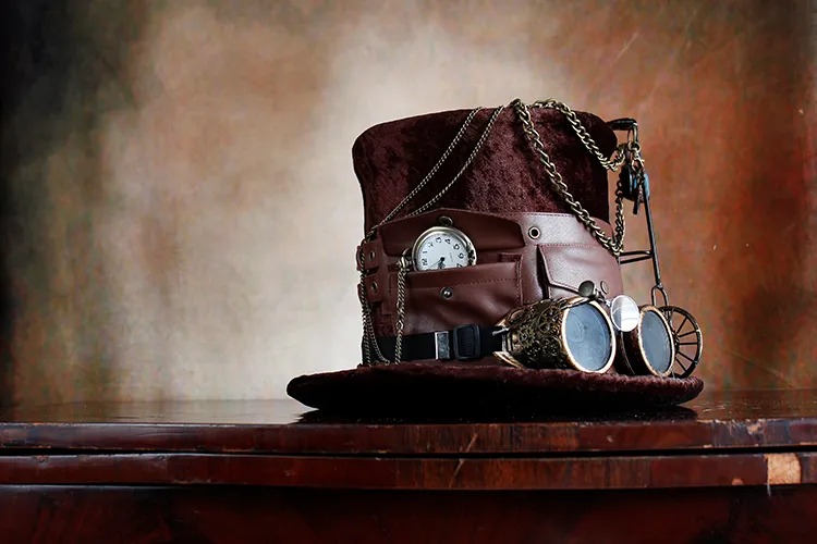 A steampunk top hat