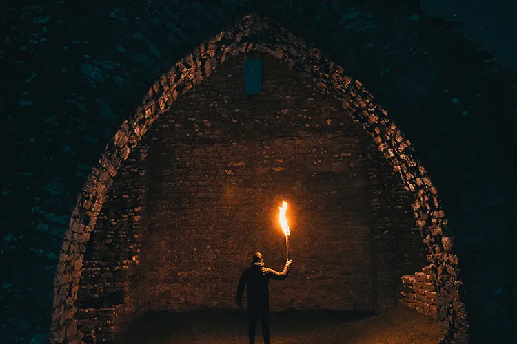 Exploring with a torch