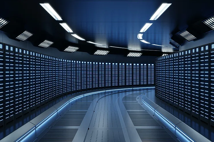A futuristic hallway
