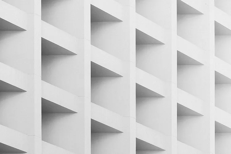 A wall of cubes
