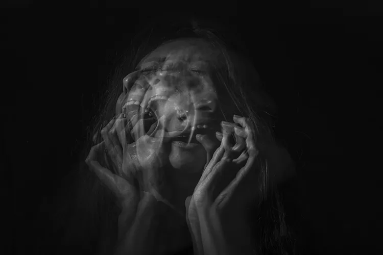 Woman screaming